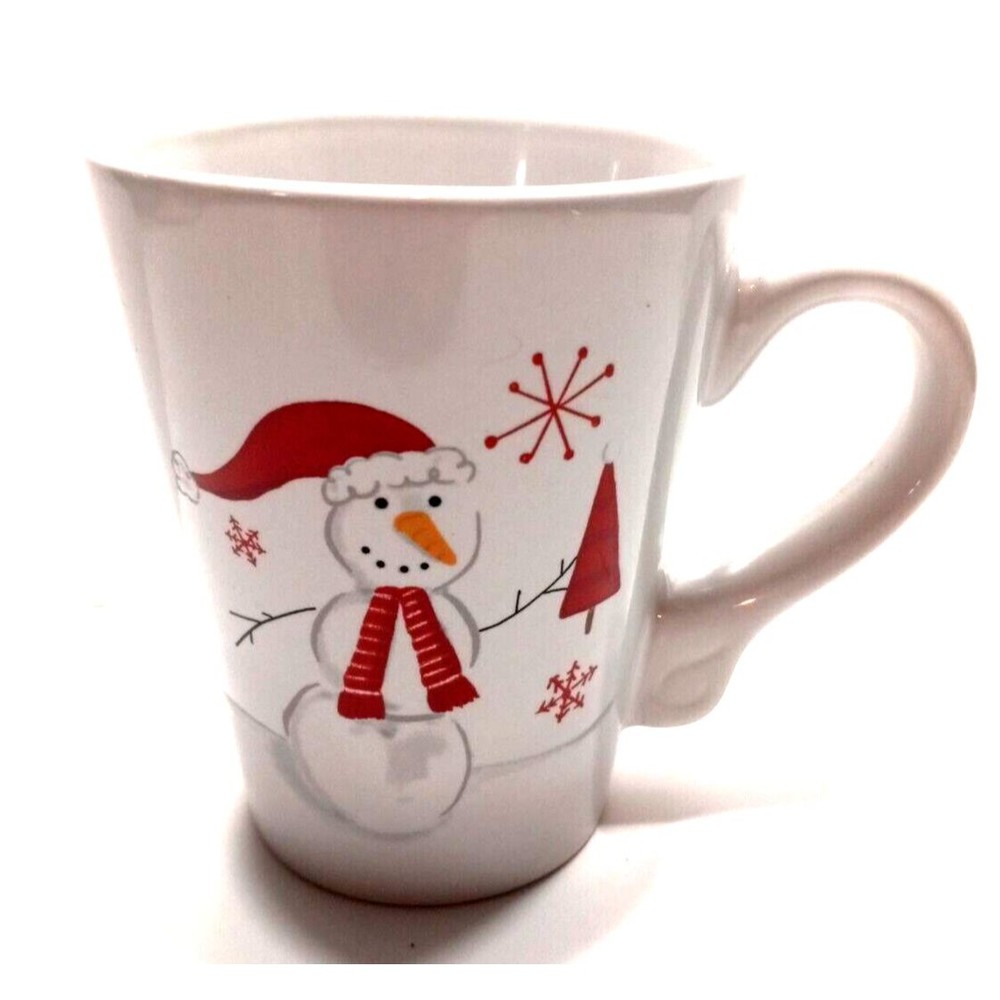Classic Ceramics California Pantry Julie Scott Snowman Mug Christmas Snow Tree